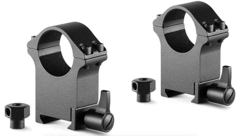 Кольца быстросъемные Hawke стальные на 25,4 мм рычажные Extra High - фото 1