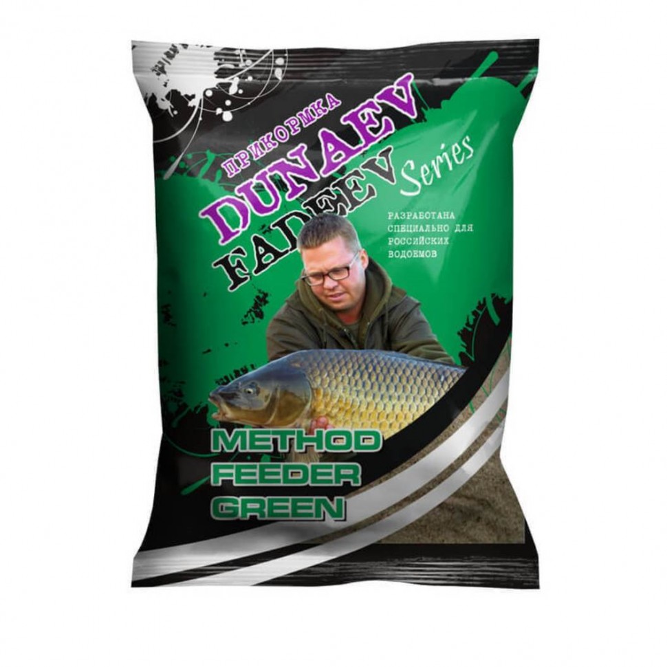 Прикормка Dunaev-Fadeev 1кг feeder method green - фото 1