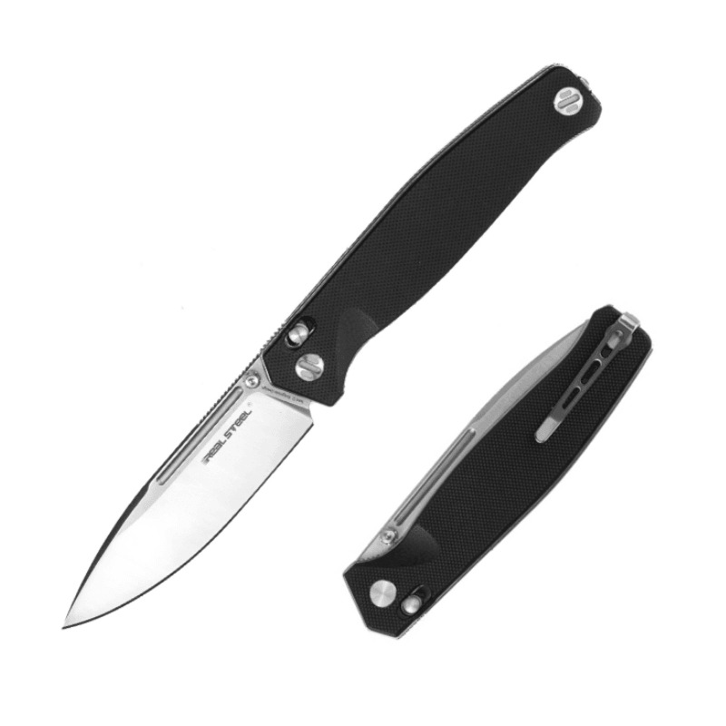 Нож складной Real Steel Huginn Black G10 клинок VG-10 9,3см - фото 1