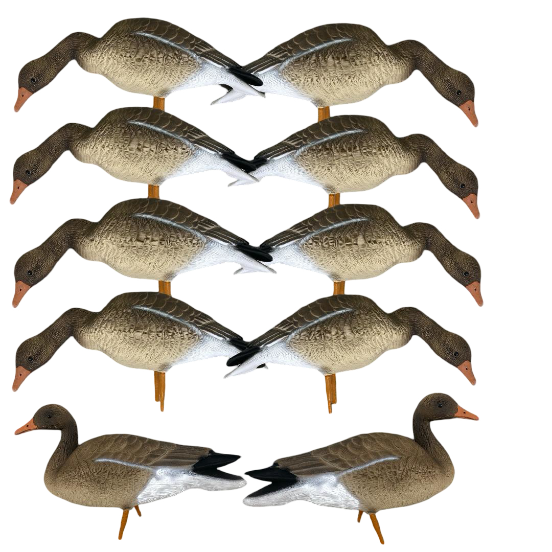 Чучело Oscar Decoys Серый гусь Elite 3D Greylag Goose мягкий 10 шт 8+2 ELG10 - фото 1