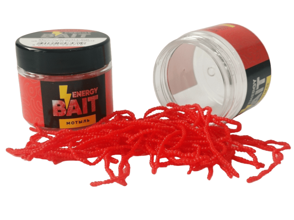 Насадка Energy Bait МОТЫЛЬ Волна 7см цв. красный арома - фото 1