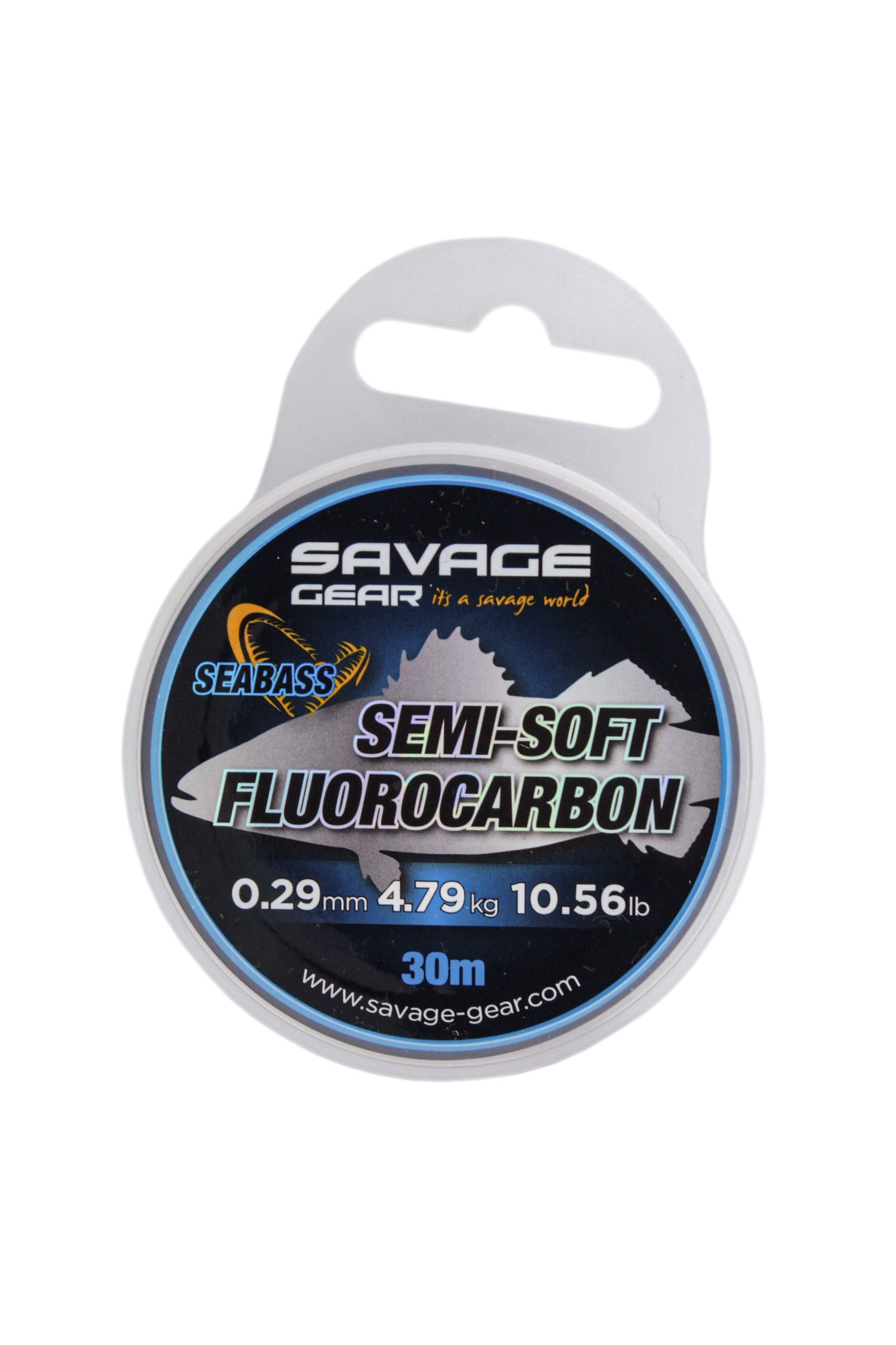 Леска Savage Gear Semi-soft fluorocarbon seabass 30м 0,29мм 4,79кг 10,56lbs clea - фото 1