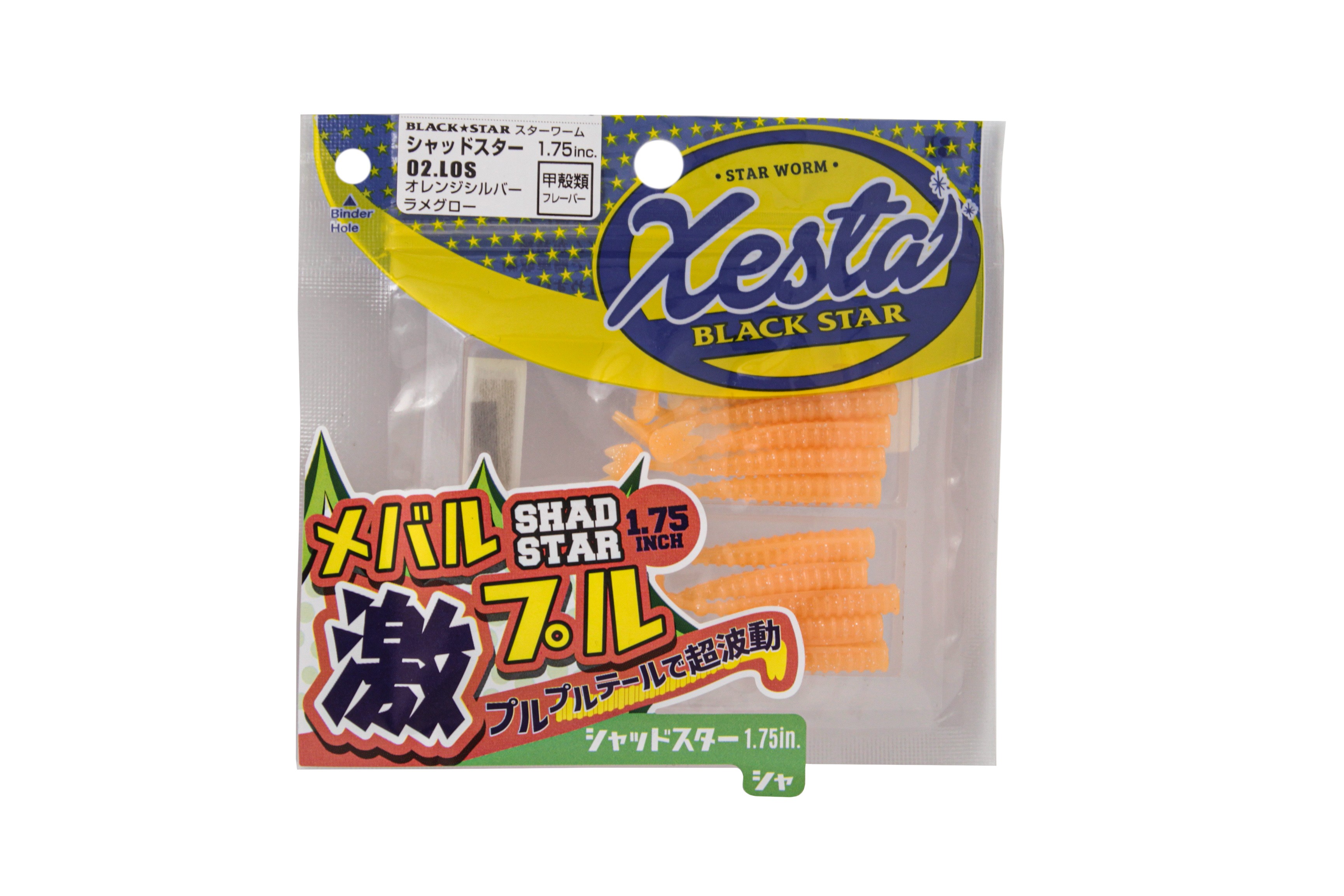 Приманка Xesta Black star worm shad star 1,75" 02.los - фото 1