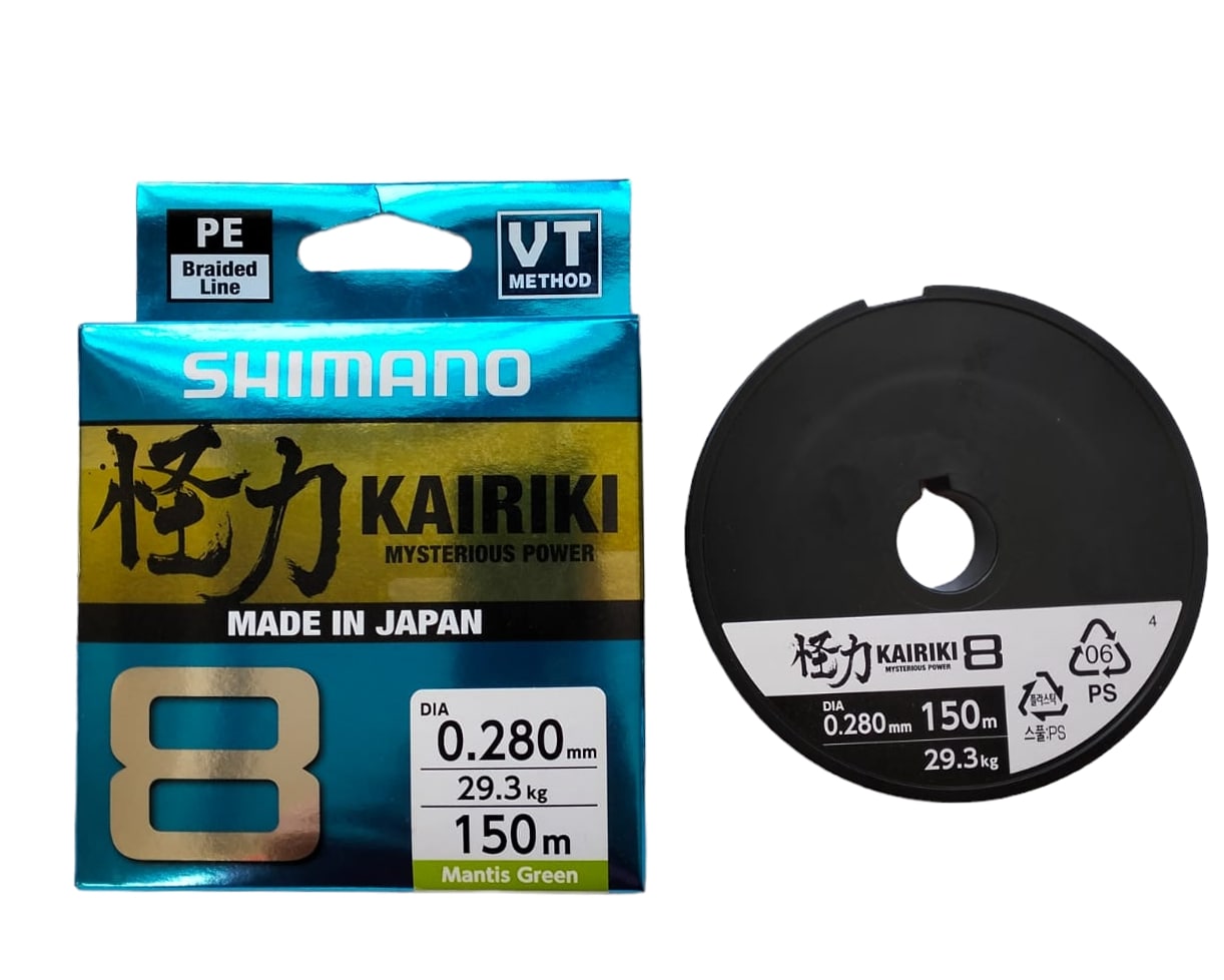 Шнур Shimano Kairiki 8 PE 150м 0,28мм зеленый 29кг - фото 1
