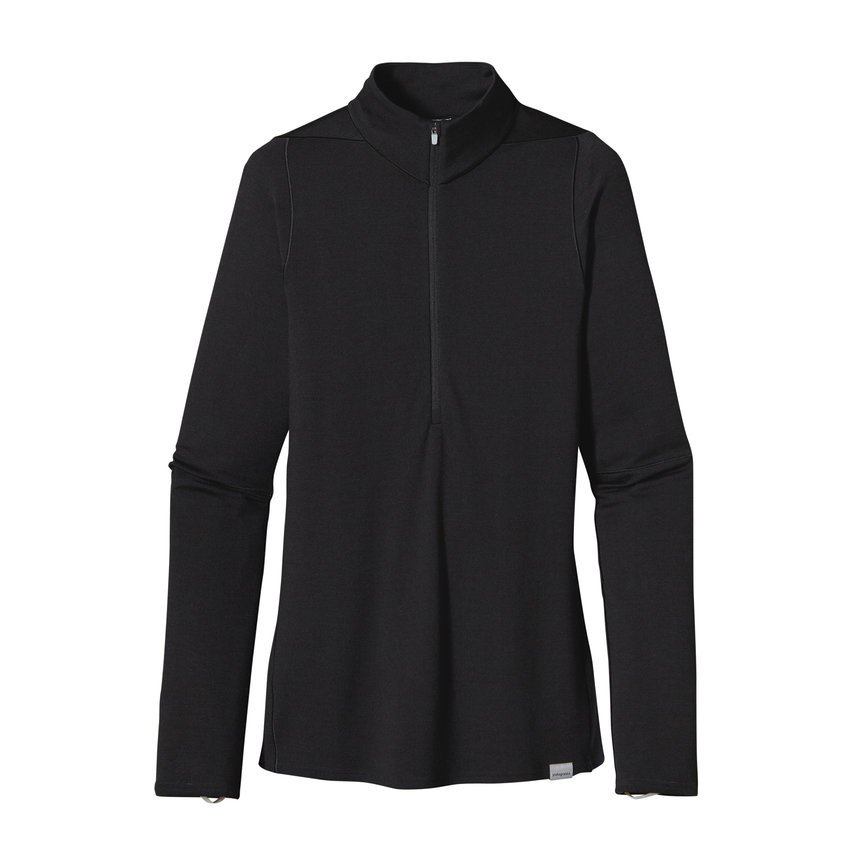 Термобелье Patagonia Merino 3mw zip-neck 155 футболка black - фото 1