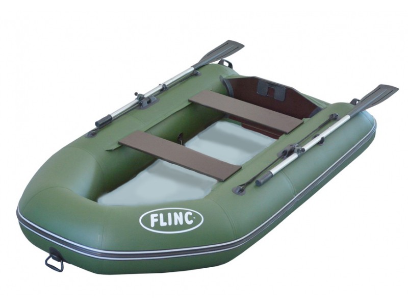 Лодка Flinc FT260LA надувная оливковый - фото 1