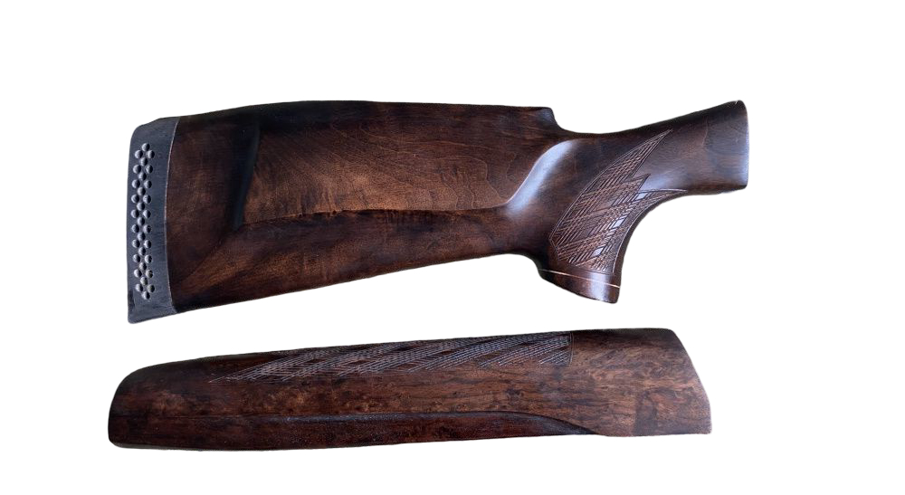 Приклад+цевье Левша МР-153 Монте-Карло люкс левша орех - фото 1