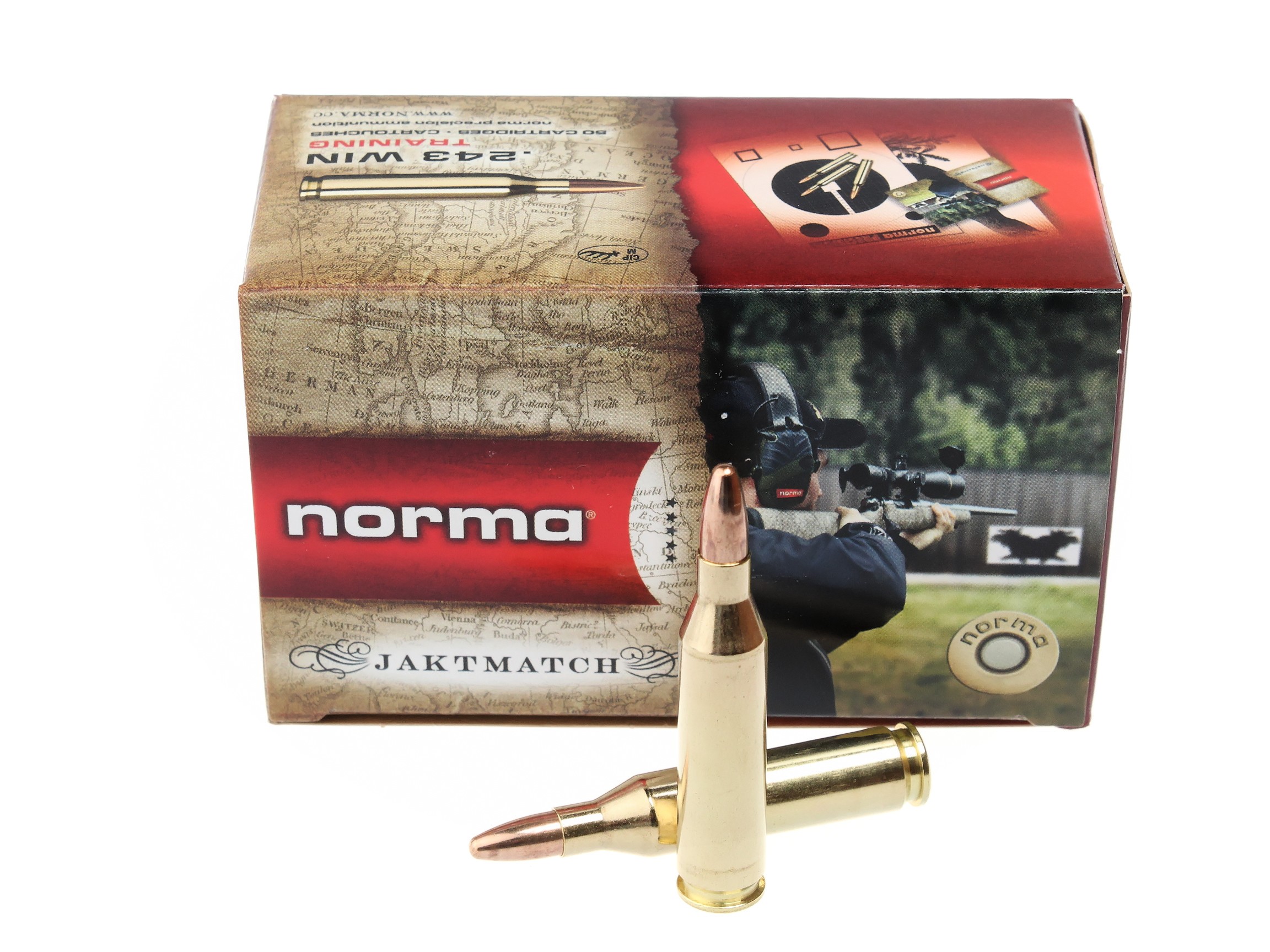 МП Патроны NORMA, кал. .243 Win. Jaktmatch FMJ (96/6,2 гр.), арт.20160370 п.=5 - фото 1
