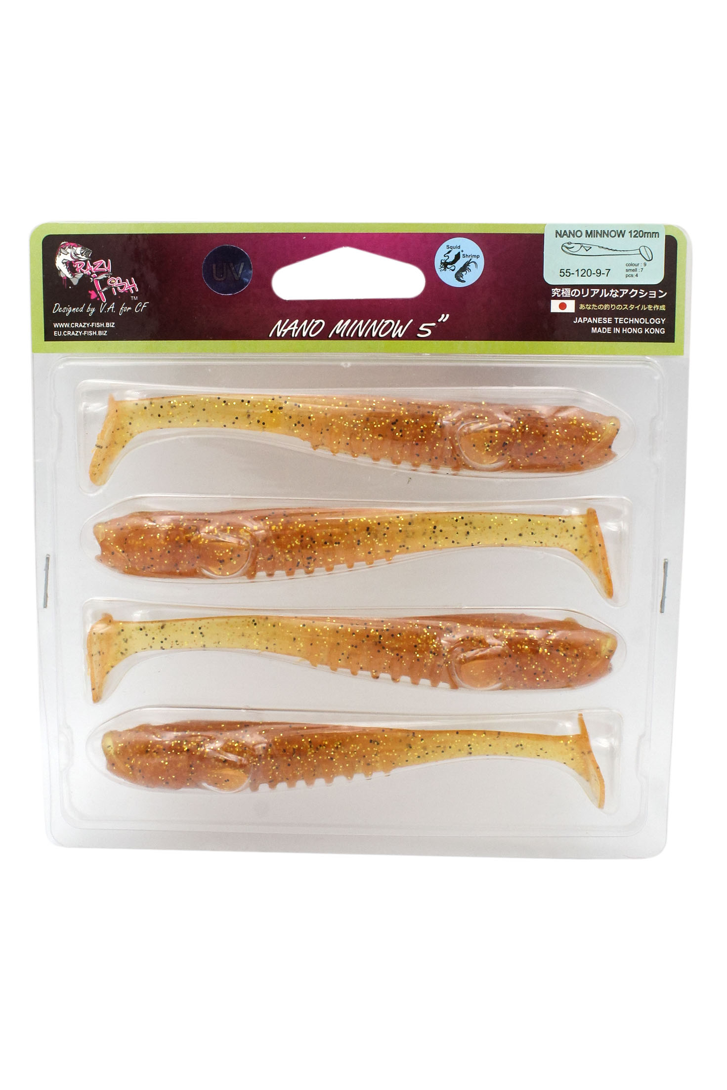 Приманка Crazy Fish Nano Minnow 5" 55-120-9-7 - фото 1