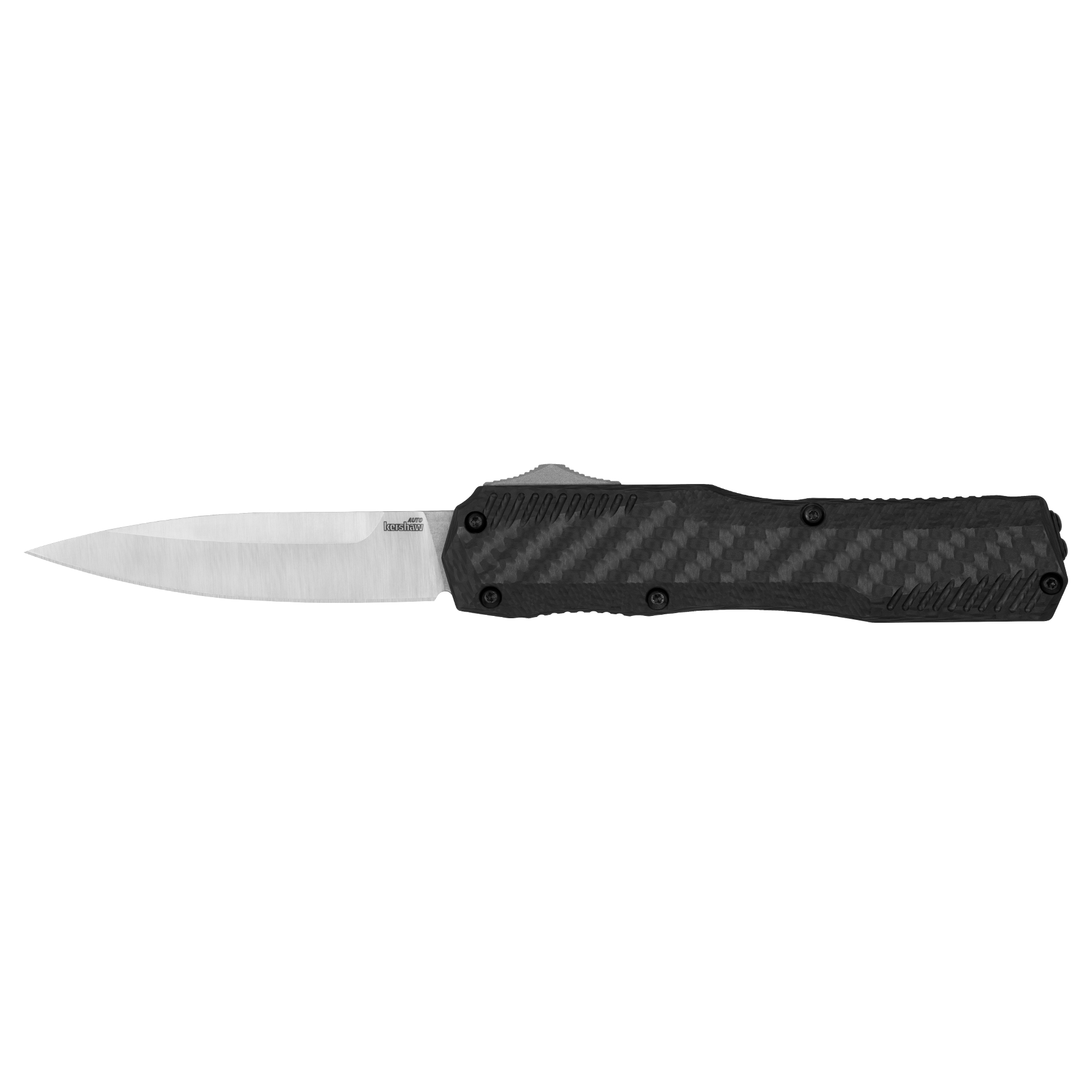 Нож Kershaw K9000CF Livewire автомат рукоять алюм карбон сталь CPM MagnaCut сати - фото 1