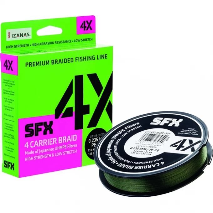 Шнур Sufix SFX 4X зеленый 135м 0,405мм 30,6кг PE 6 - фото 1