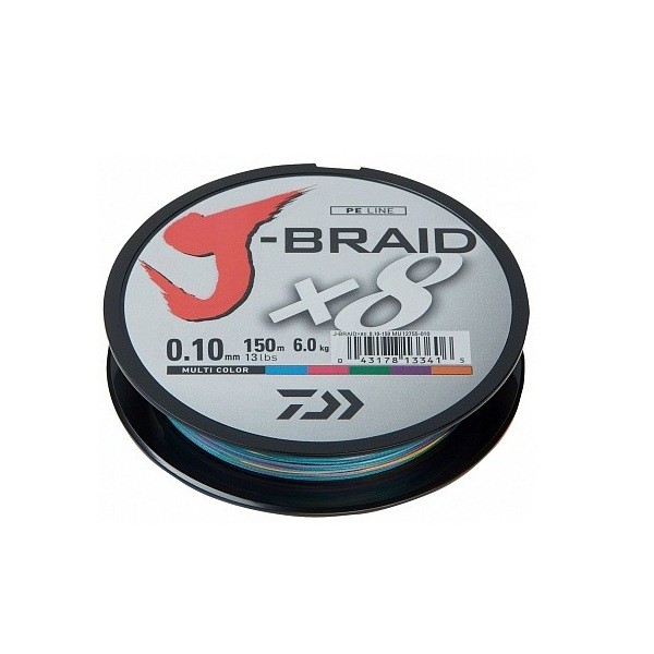 Шнур Daiwa J-Braid X8 0,16мм 150м multicolor