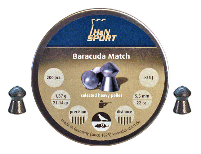 Пульки H&N Baracuda Match 200 шт 5.52 мм - фото 1