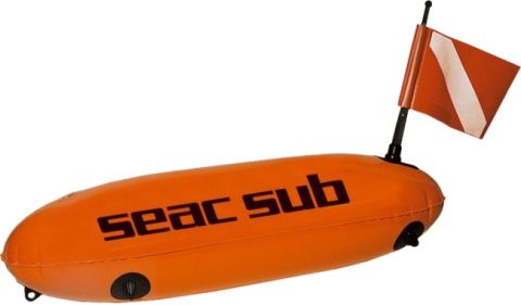 Буй Seac Sub Siluro торпеда с флагом и линем - фото 1