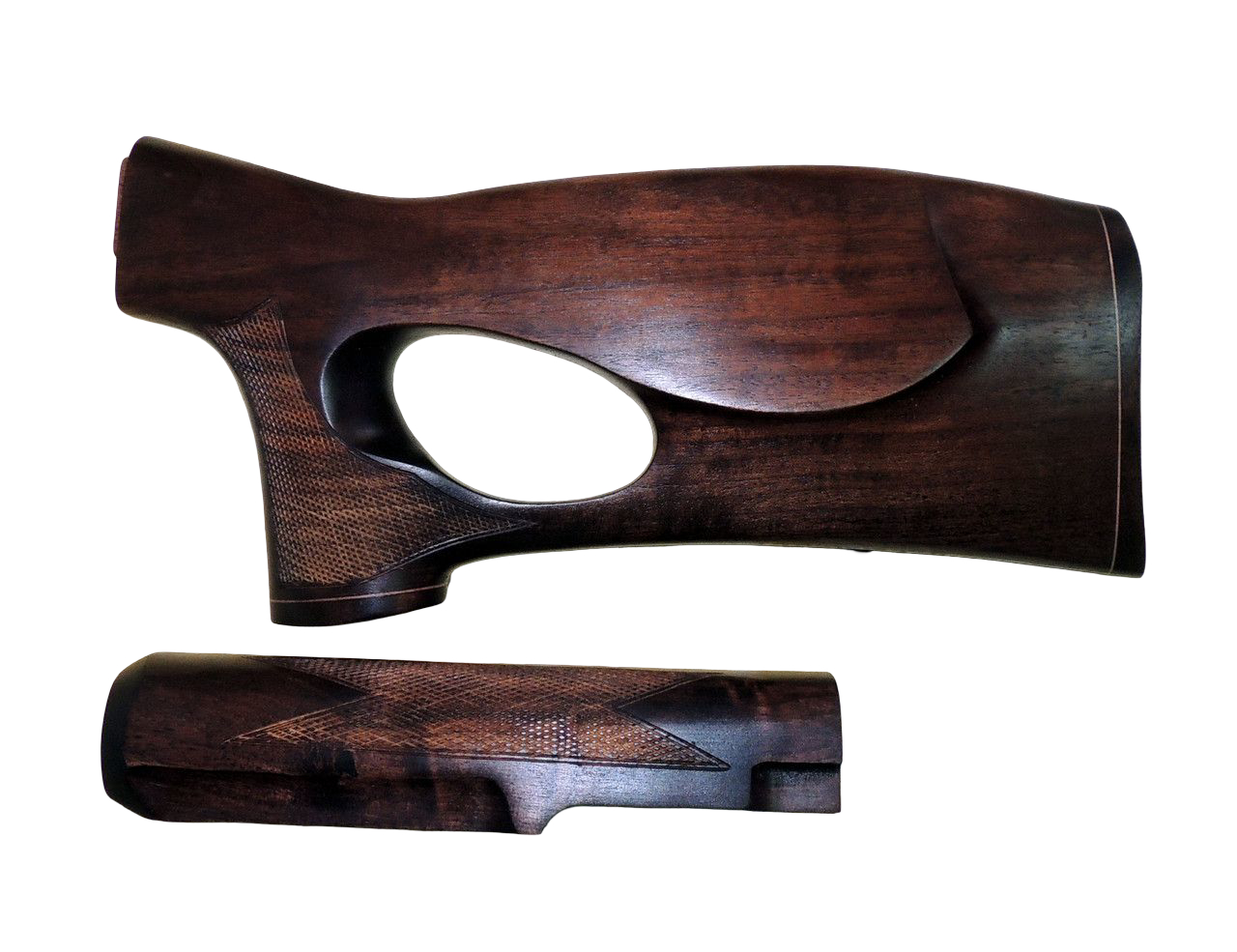 Приклад+цевье Левша Бекас РП ортопед орех - фото 1