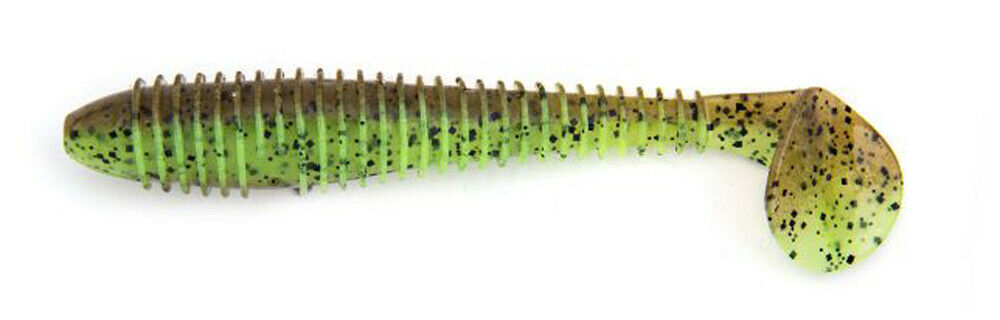 Приманка Keitech 3,3&quot; FAT Swing Impact - Green Pumpkin / Chartreuse - фото 1