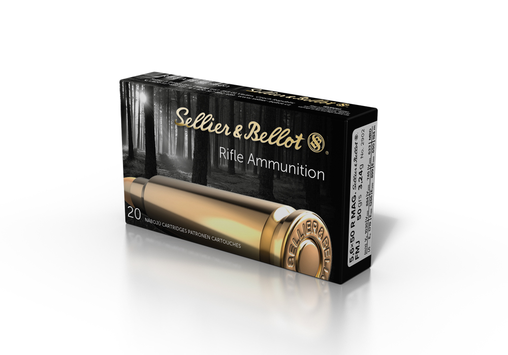Патрон Sellier&Bellot 5,6х50 R Magnum FMJ 3,24гр 1/20 - фото 1