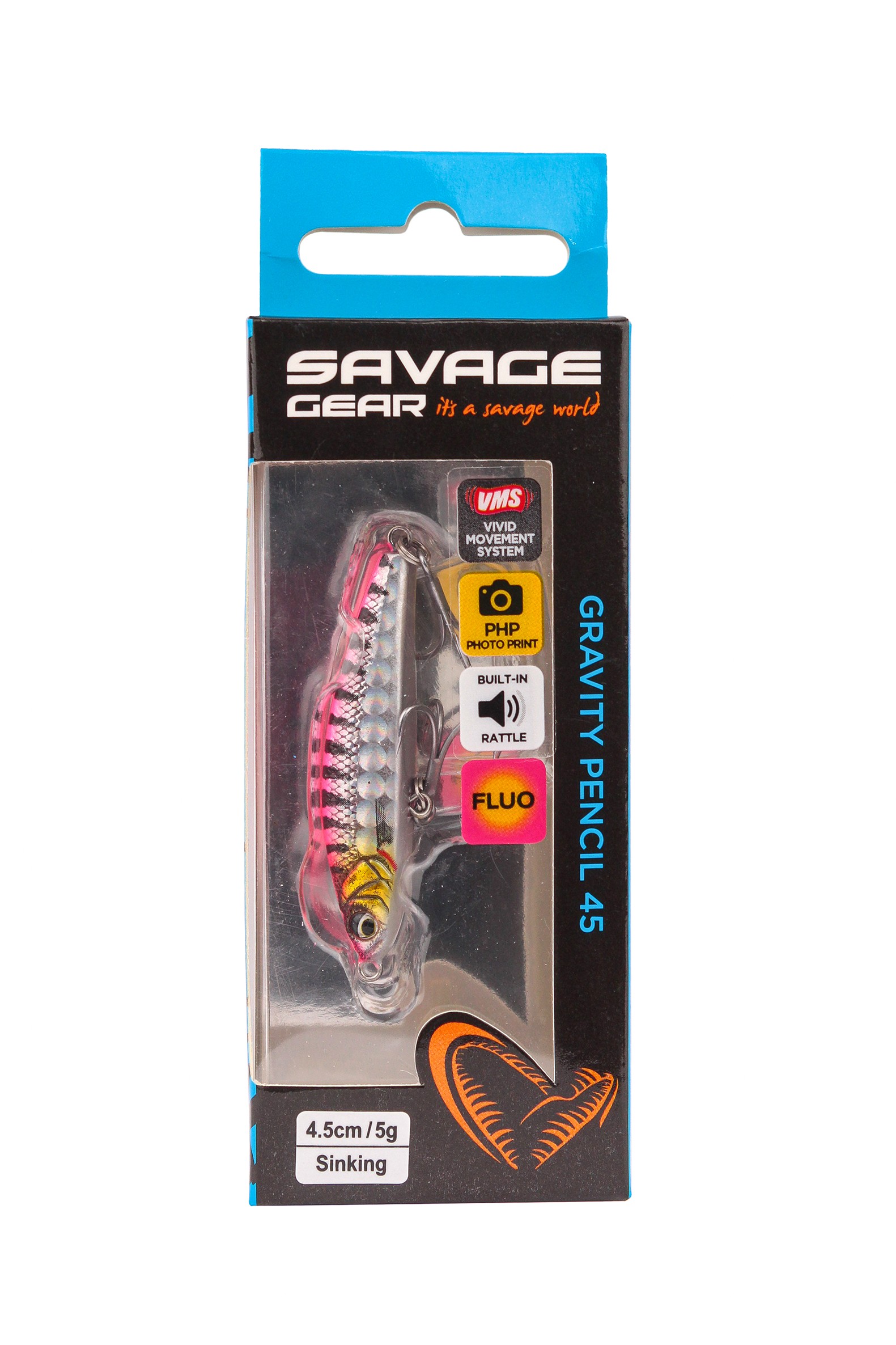 Воблер Savage Gear gravity  pencil 4,5см 5гр sinking pink barracuda PHP - фото 1