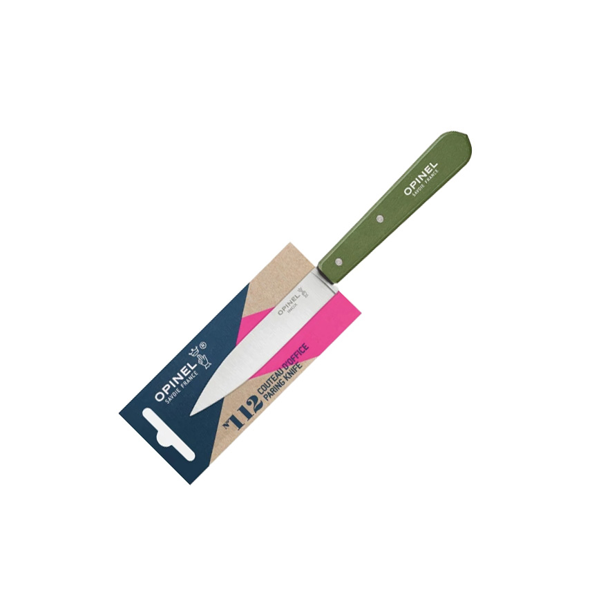 Нож столовый Opinel №112 деревянная рукоять блистер нерж ст темно-зеленый 003118 - фото 1