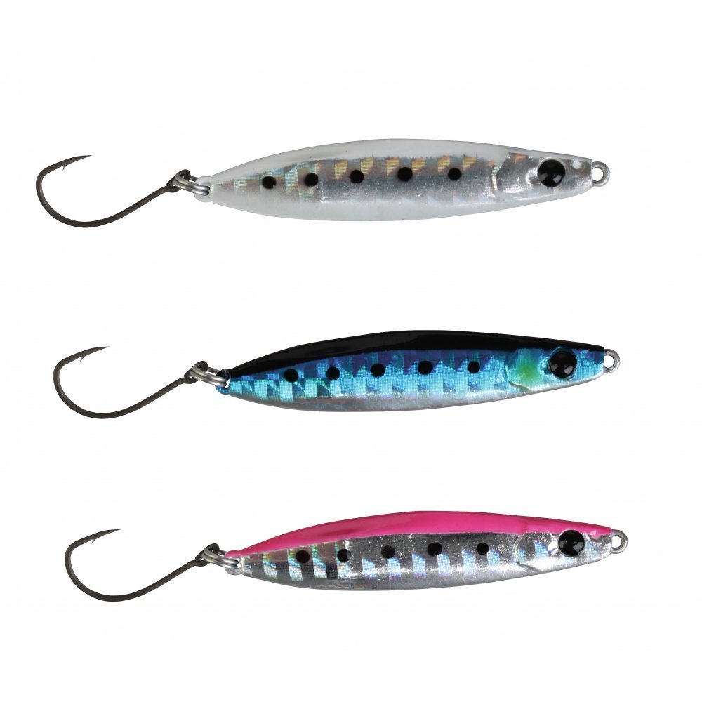 Пилькер Savage Gear LRF Psycho Sprat 8гр 3шт sardine, white glow, pink flas - фото 1
