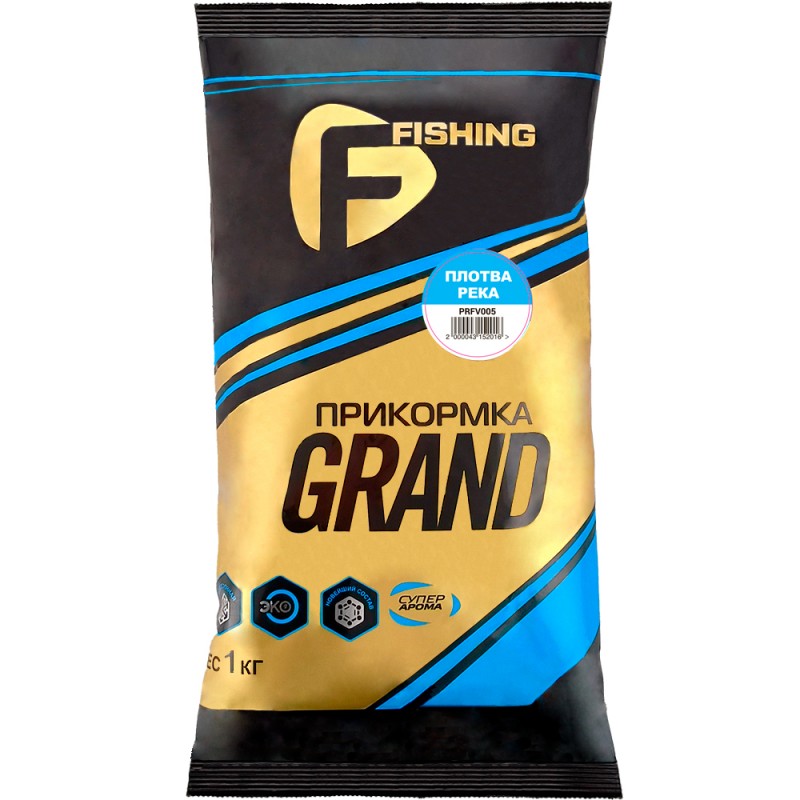 Прикормка F-FISHING GRAND Плотва Река 1кг - фото 1