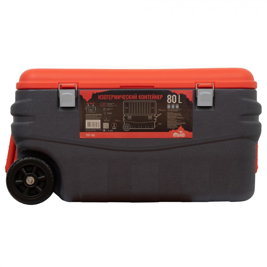 Контейнер изотермический Tramp 80 литров 1 серый/оранжевый - фото 1