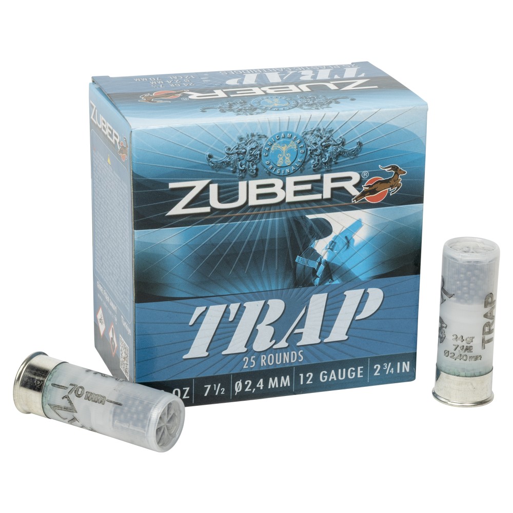 МП Патрон ZUBER TRAP 12/70 №7,5 24 гр. (пачка 25 шт.) - фото 1