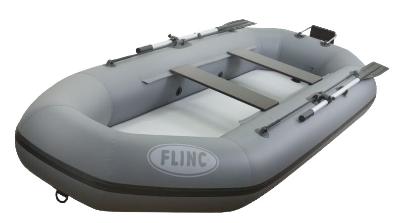 Лодка Flinc F280TLA надувная серый - фото 1