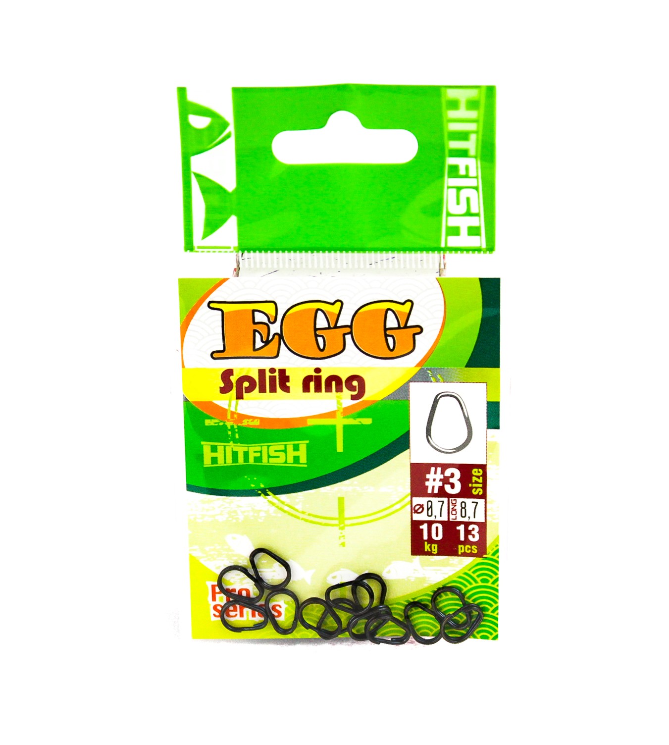 МП Заводное кольцо HITFISH Egg Split Ring #3 (10kg) (13 шт\пач) - фото 1