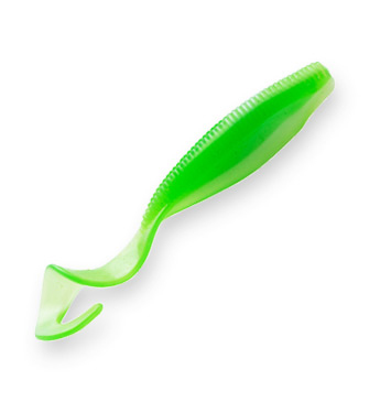 Приманка Z-Man 4" Scented Curly Tailz Lime/Pearl - фото 1