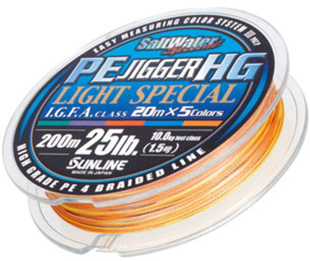 Шнур Sunline PE Jigger HG light 200м 10LB 0.6 - фото 1