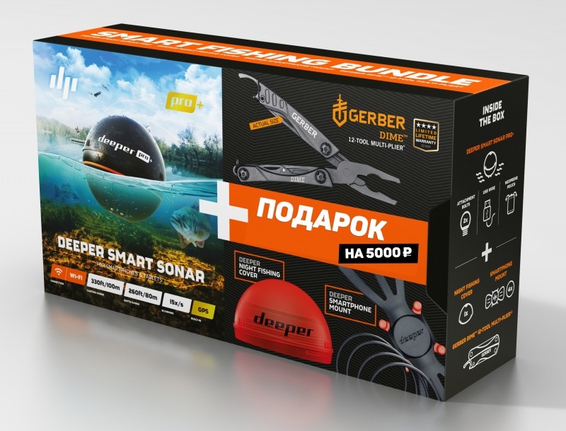 Эхолот Deeper Smart Sonar Pro+ Glb gerber multitool - фото 1