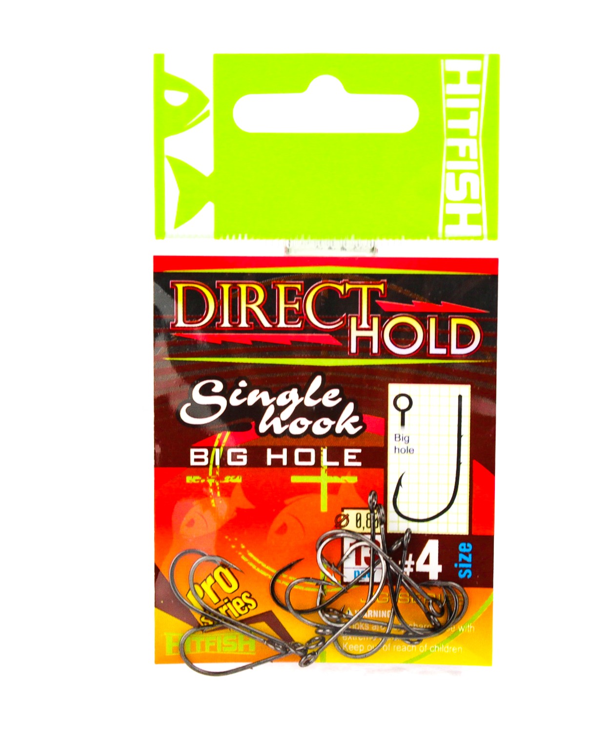 МП Одинарный крючок с засечками HITFISH DIRECT HOLD SINGLE HOOK (с большим ухом) - фото 1