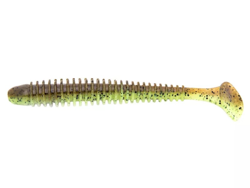 Приманка Keitech 4" Swing Impact - Green Pumpkin / Chartreuse - фото 1