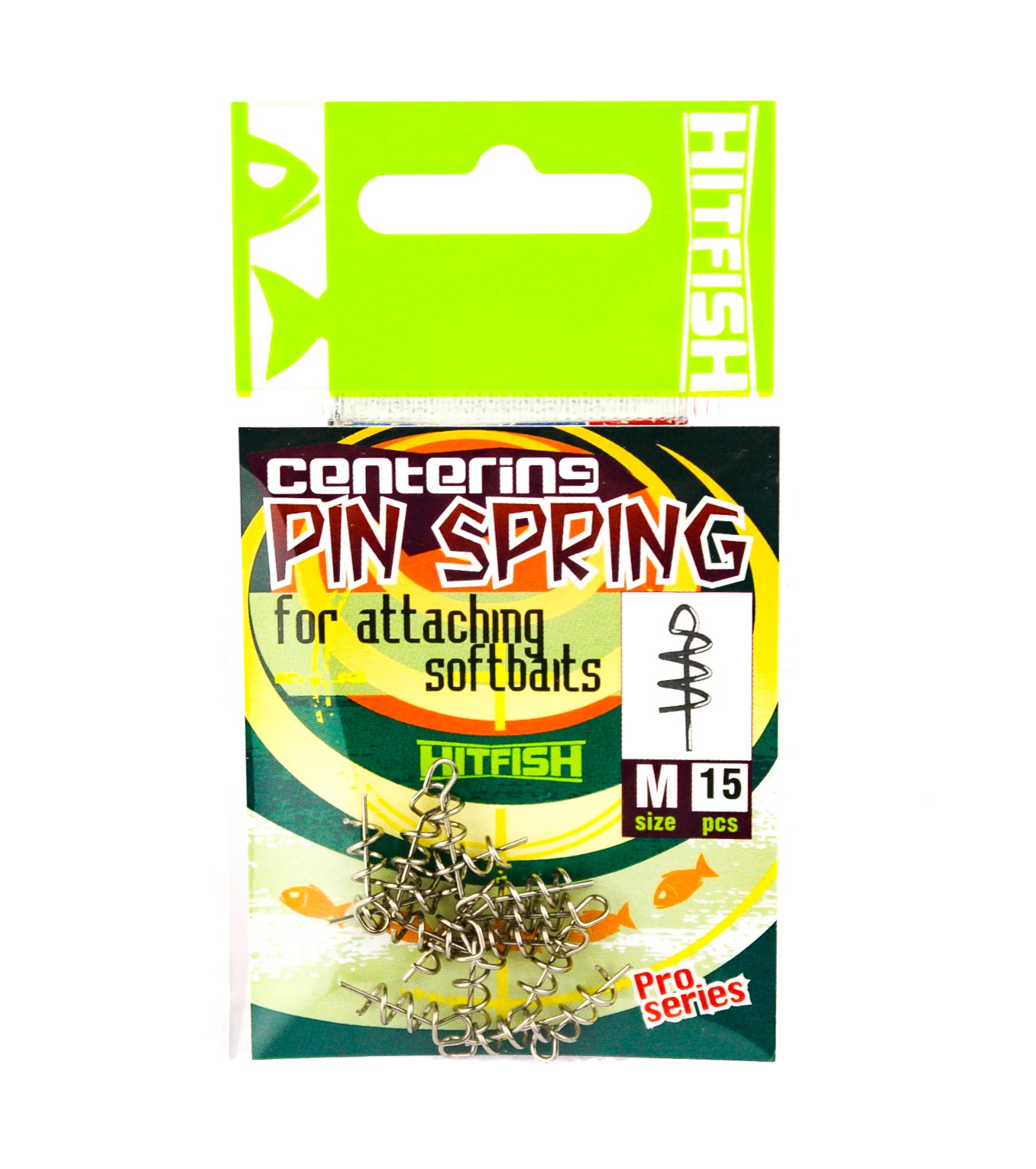 МП Крепление для силиконовой приманки HITFISH Centering PiN Spring # M (15 шт\уп - фото 1