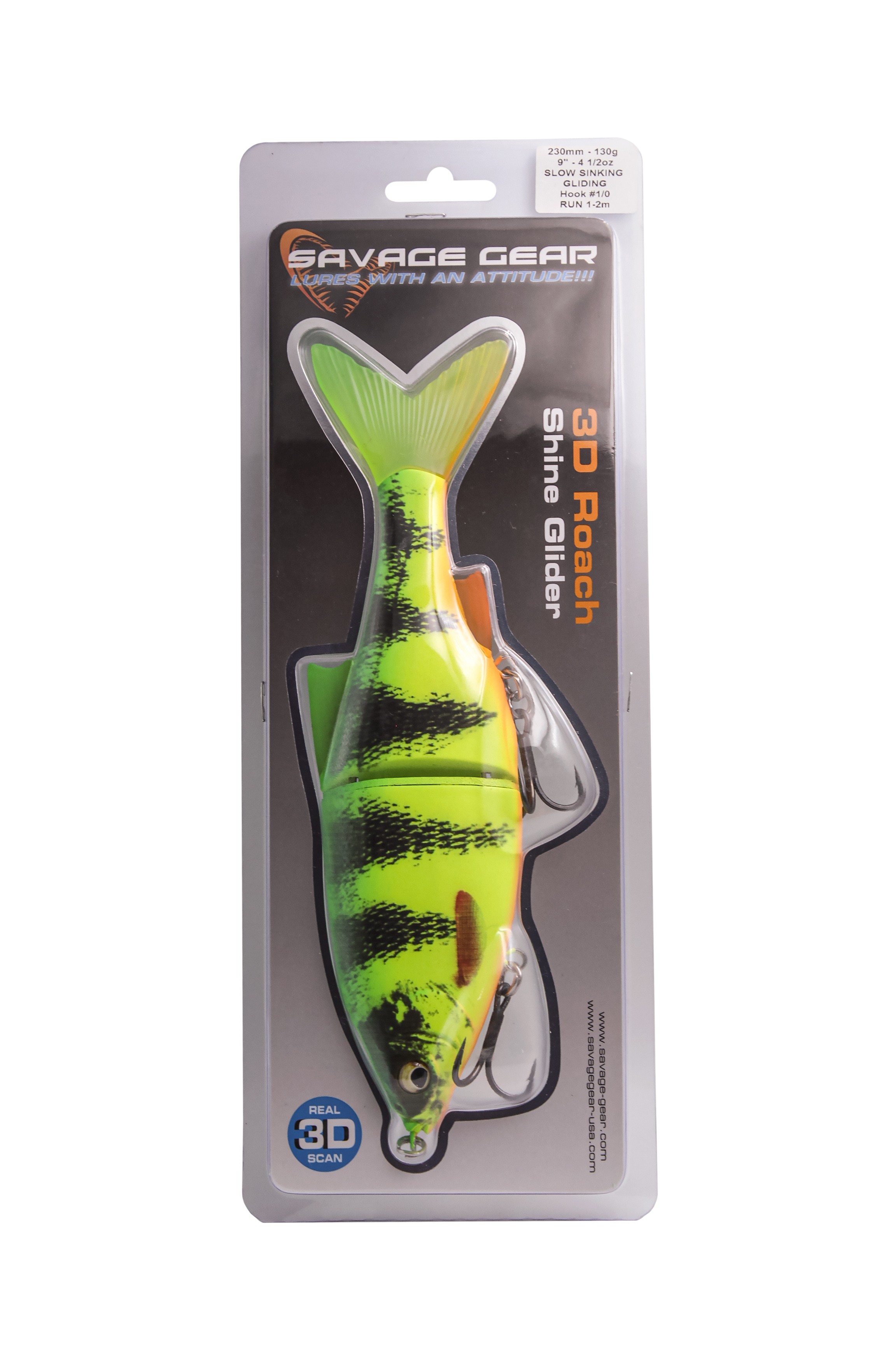Приманка Savage Gear 3D Roach Shine Glider 23см 130гр SS 04-Firetiger - фото 1