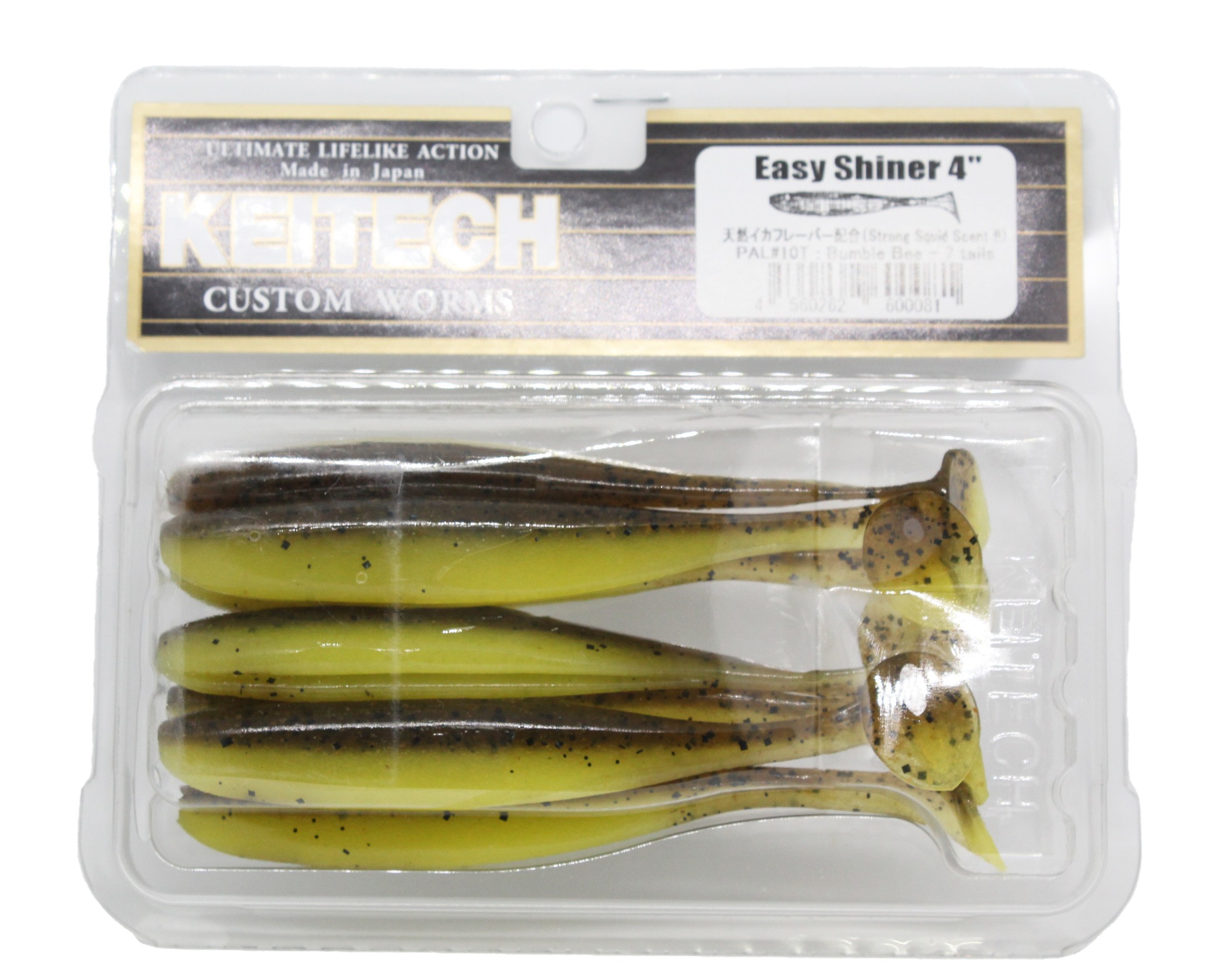 МП Приманка Keitech виброхвост Easy shiner 4" Pal 10 Bumble bee - фото 1