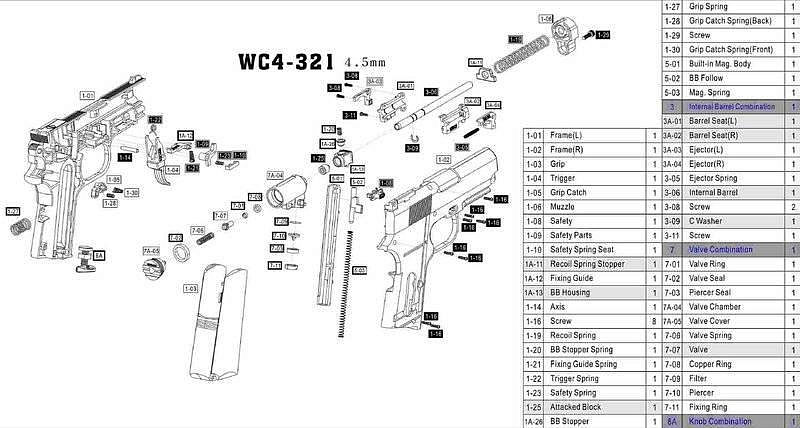 МП Казенная часть к Borner 321 Win Gun - фото 1