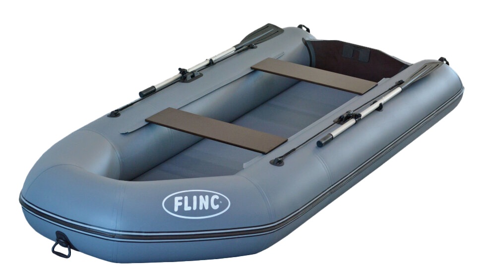 Лодка Flinc FT320KА надувная серый - фото 1