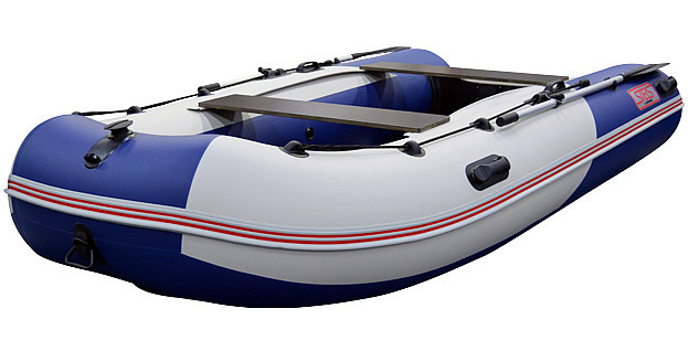 Лодка Хантер STELS 355 new сине-белый - фото 1
