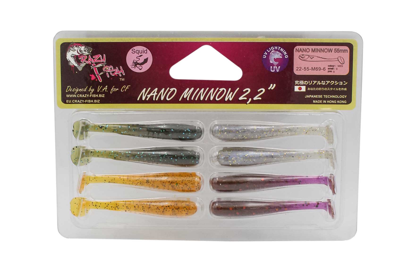 Приманка Crazy Fish Nano Minnow 2,2" 22-55-M69-6 - фото 1