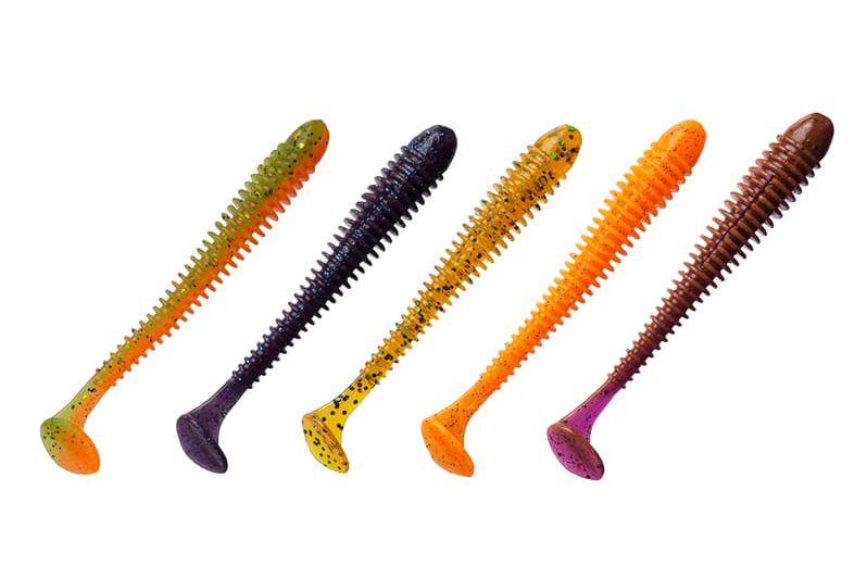 Приманка Crazy Fish Vibro worm 4'' 75-100-M121-6  - фото 1