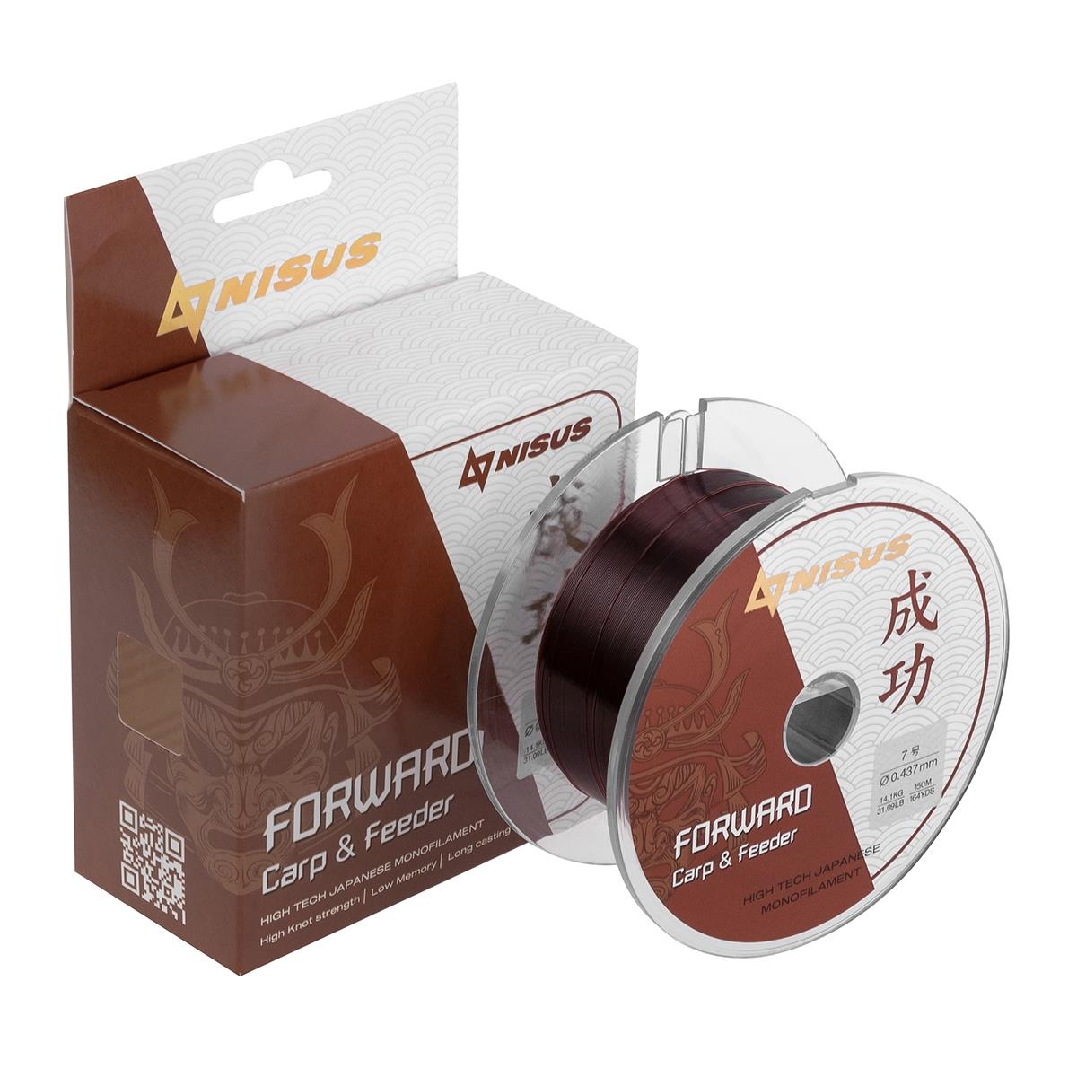 МП Леска FORWARD Carp&Feeder brown 0,437mm/150m Nylon (N-FCF-0437-150) Nisus (0) - фото 1