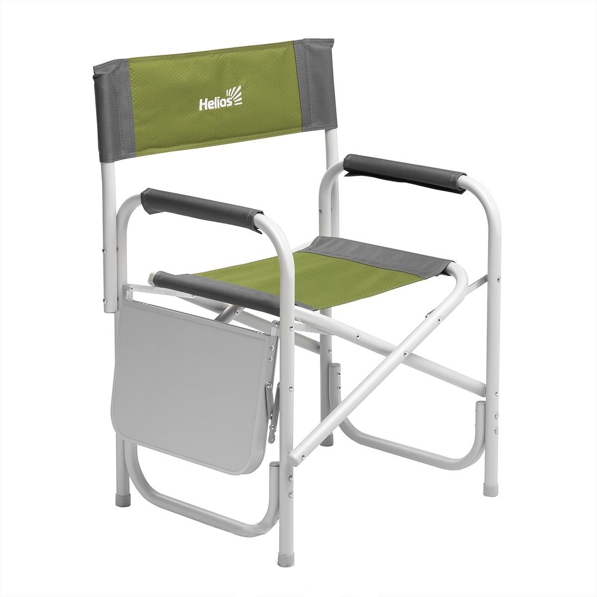 Кресло Helios директорское с откидным столиком серый/зеленый