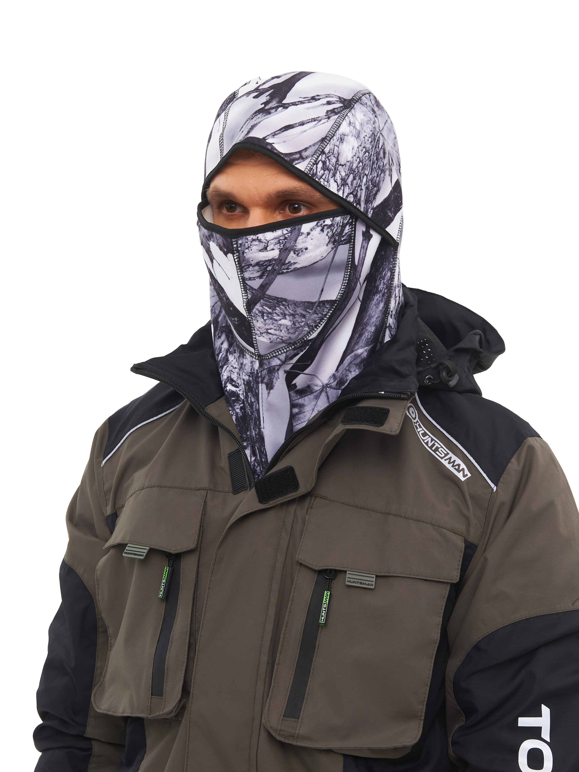 Шлем-маска Huntsman windblock белый лес - фото 1