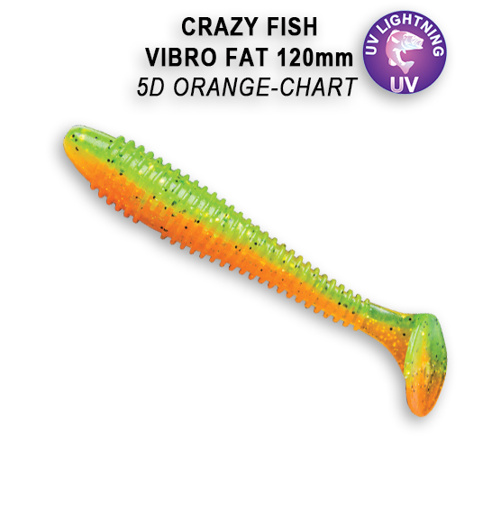 Приманка Crazy Fish Vibro fat 4,7'' 39-120-5d-6 - фото 1