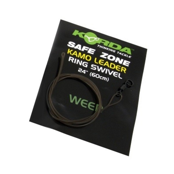 Поводок Korda Safe zone kamo leader ring swivel weed - фото 1