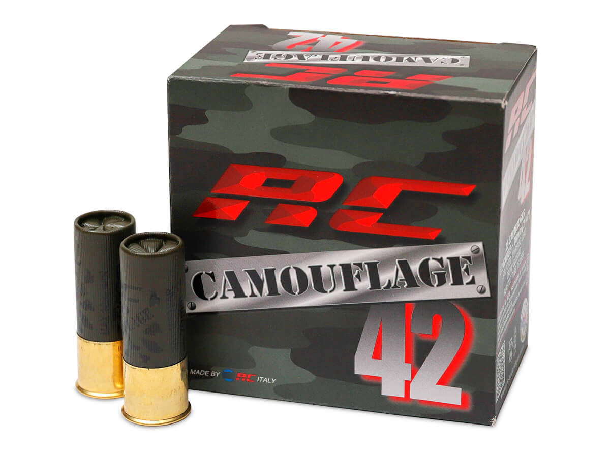 МП Патрон дробовой RC Camouflage 42 кал. 12/70, № 0 (3,9 мм) 42 г, уп. 25шт. - фото 1