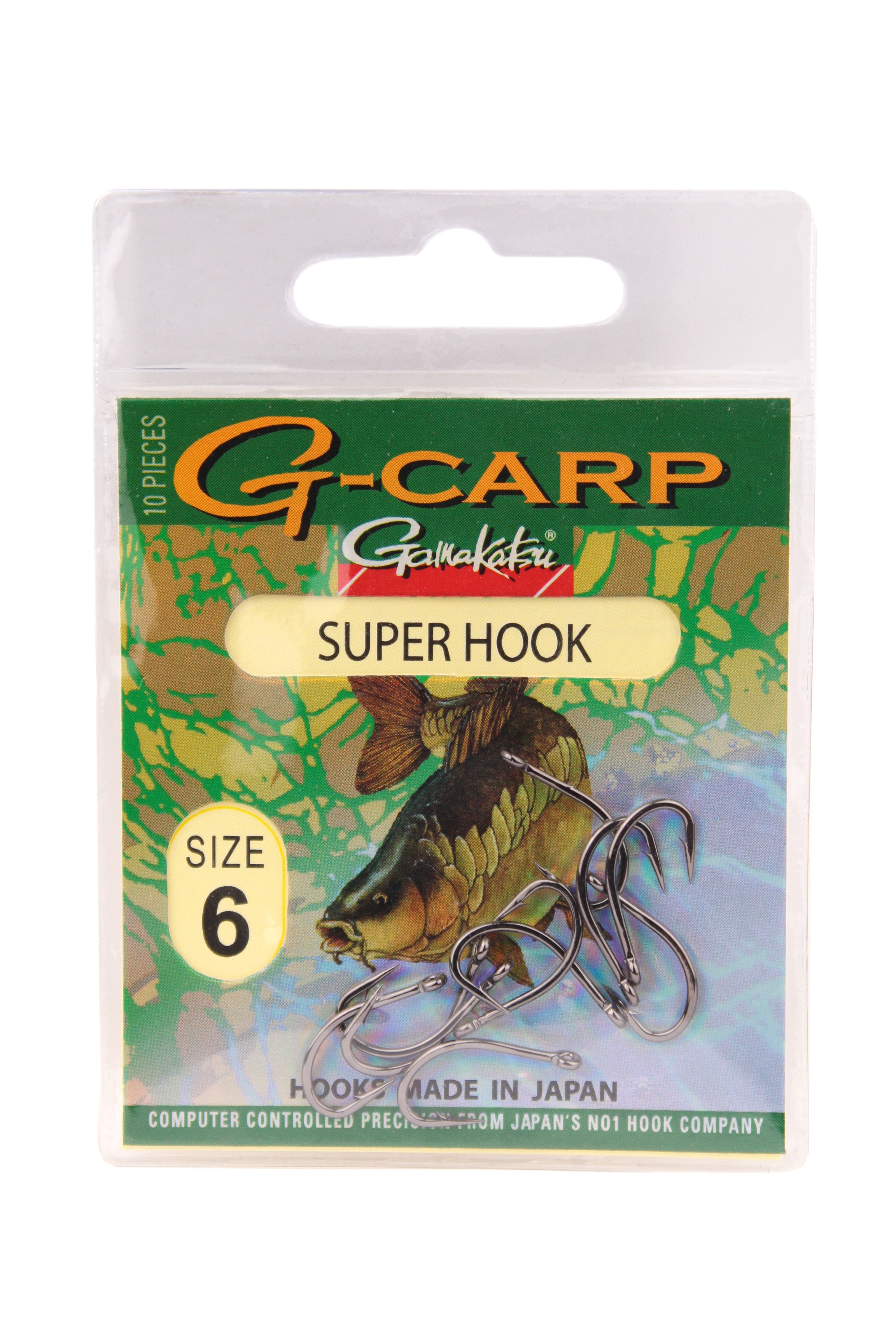 Крючок Gamakatsu G-Carp Super Hook №6 уп.10шт - фото 1
