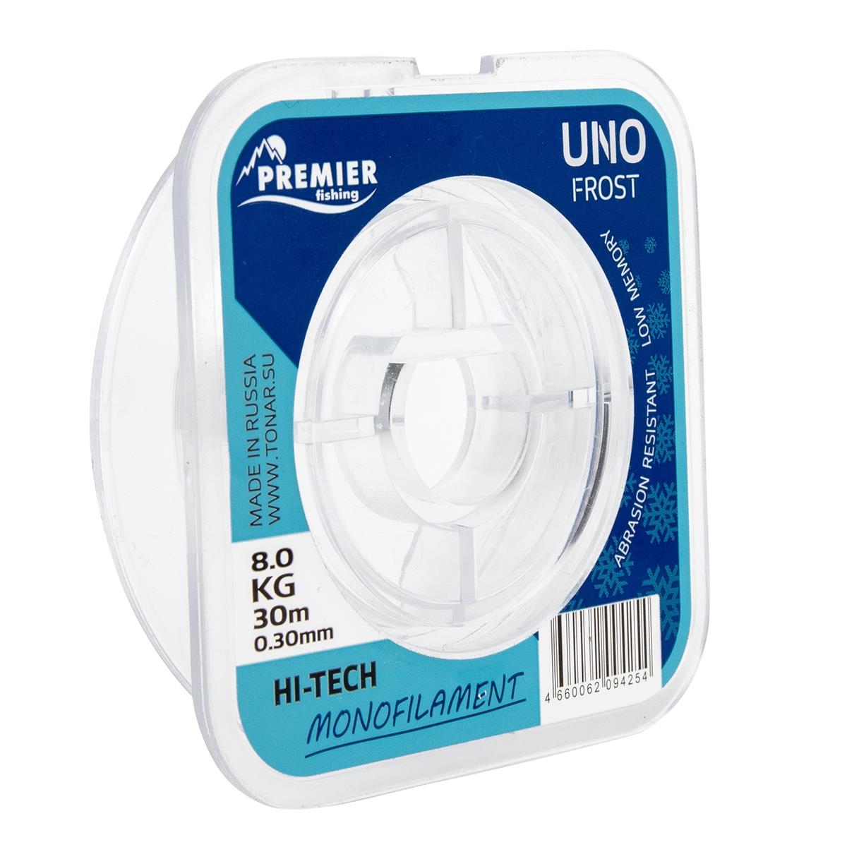МП Леска UNO FROST 0,30mm/30m Clear Nylon PREMIER fishing (PR-UF-T-030-30) - фото 1